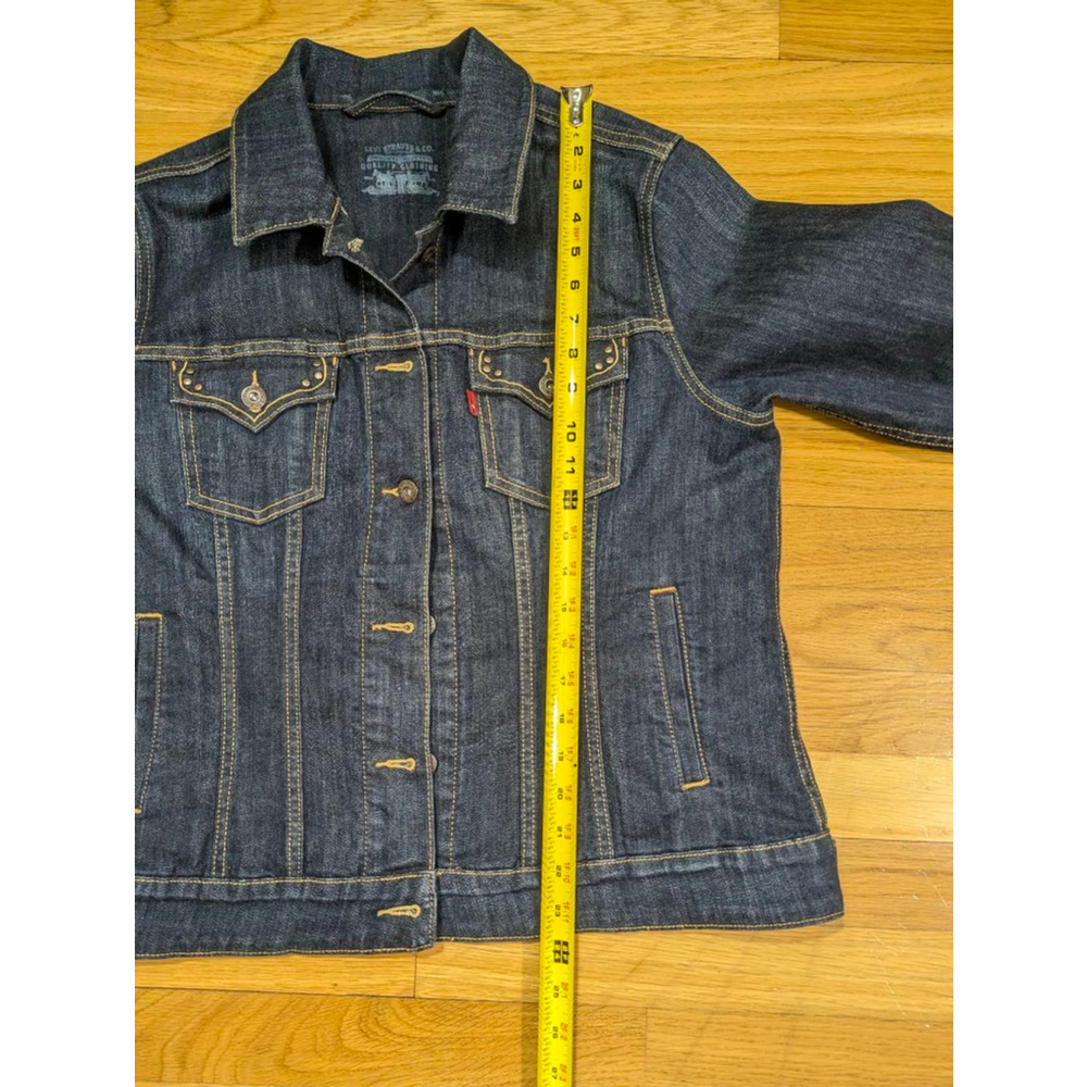 Levi's Indigo Blue Denim Trucker Jacket - Picture 11 of 14